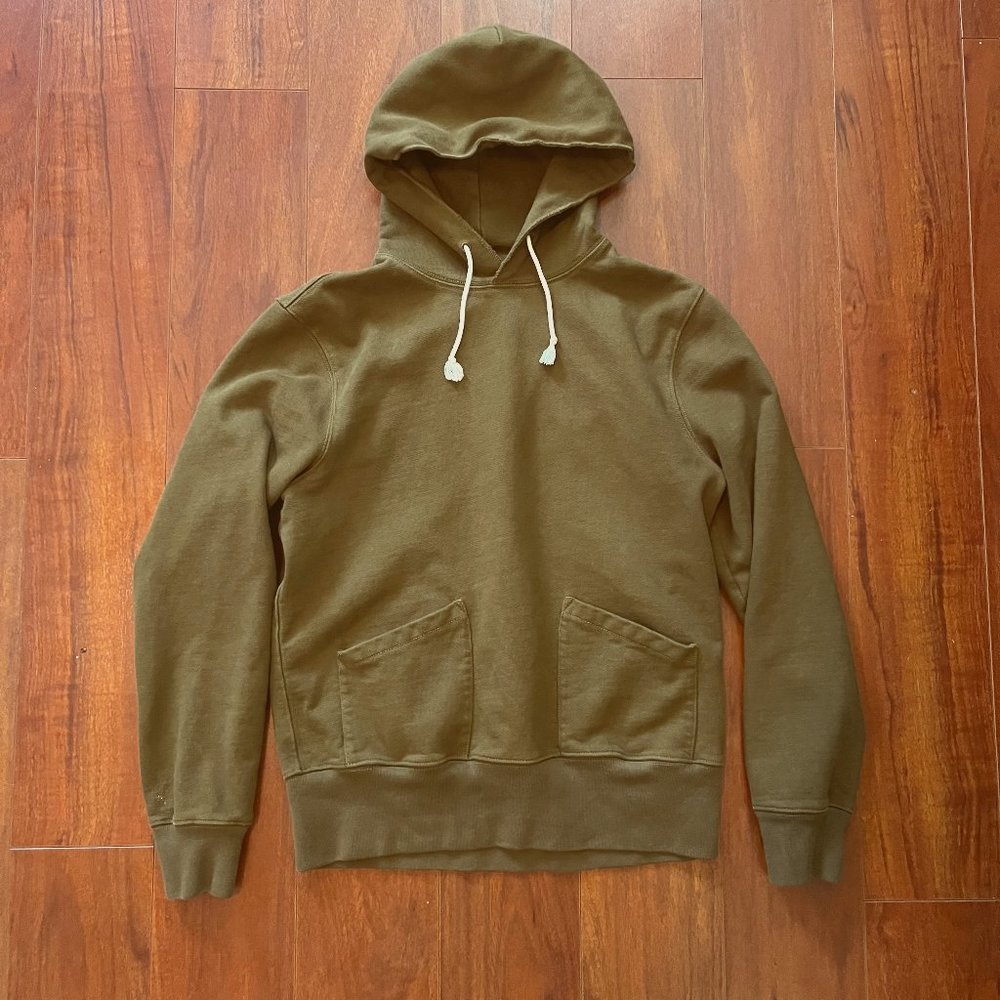 J. Crew Wallace & Barnes Heavyweight Hoodie, Green, Size M
